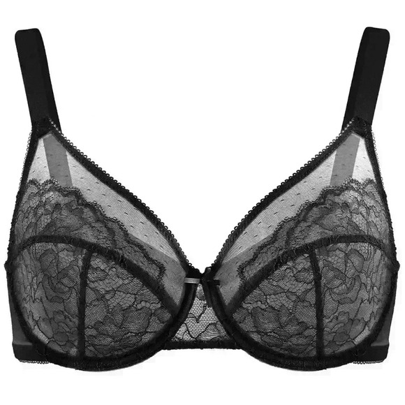 Enchante Black Lace Underwire Bra | 36G - Picture 3 of 5